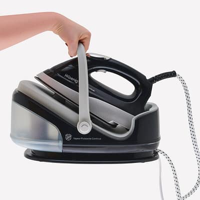 Centrale Vapeur H.Koenig V6 Noire Grise Avec Semelle En Céramique